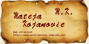 Mateja Kojanović vizit kartica